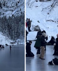 Szokujące nagranie. Zrobili sobie lodowisko z Morskiego Oka