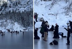 Szokujące nagranie. Zrobili sobie lodowisko z Morskiego Oka