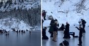 Szokujące nagranie. Zrobili sobie lodowisko z Morskiego Oka