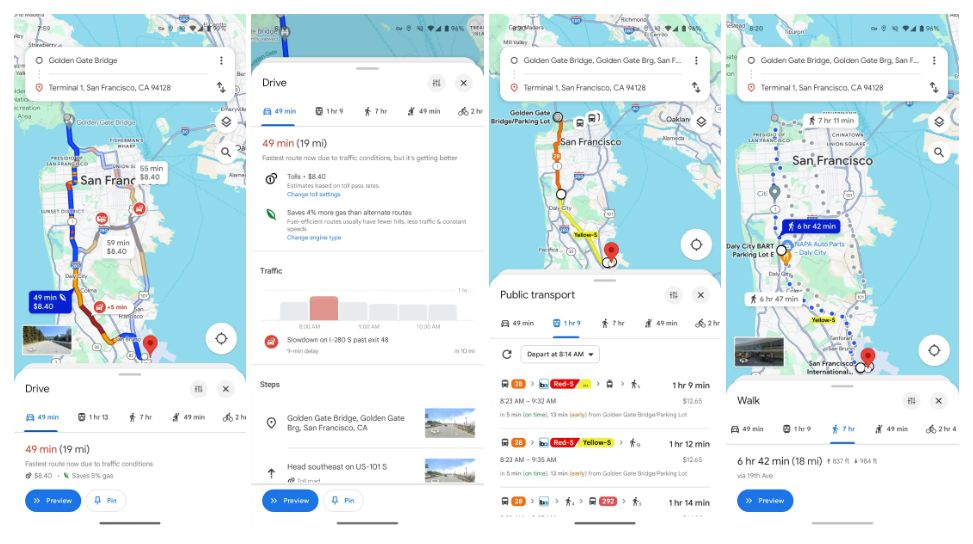 Google Maps tiene una nueva interfaz.  Otro cambio en la aplicación.