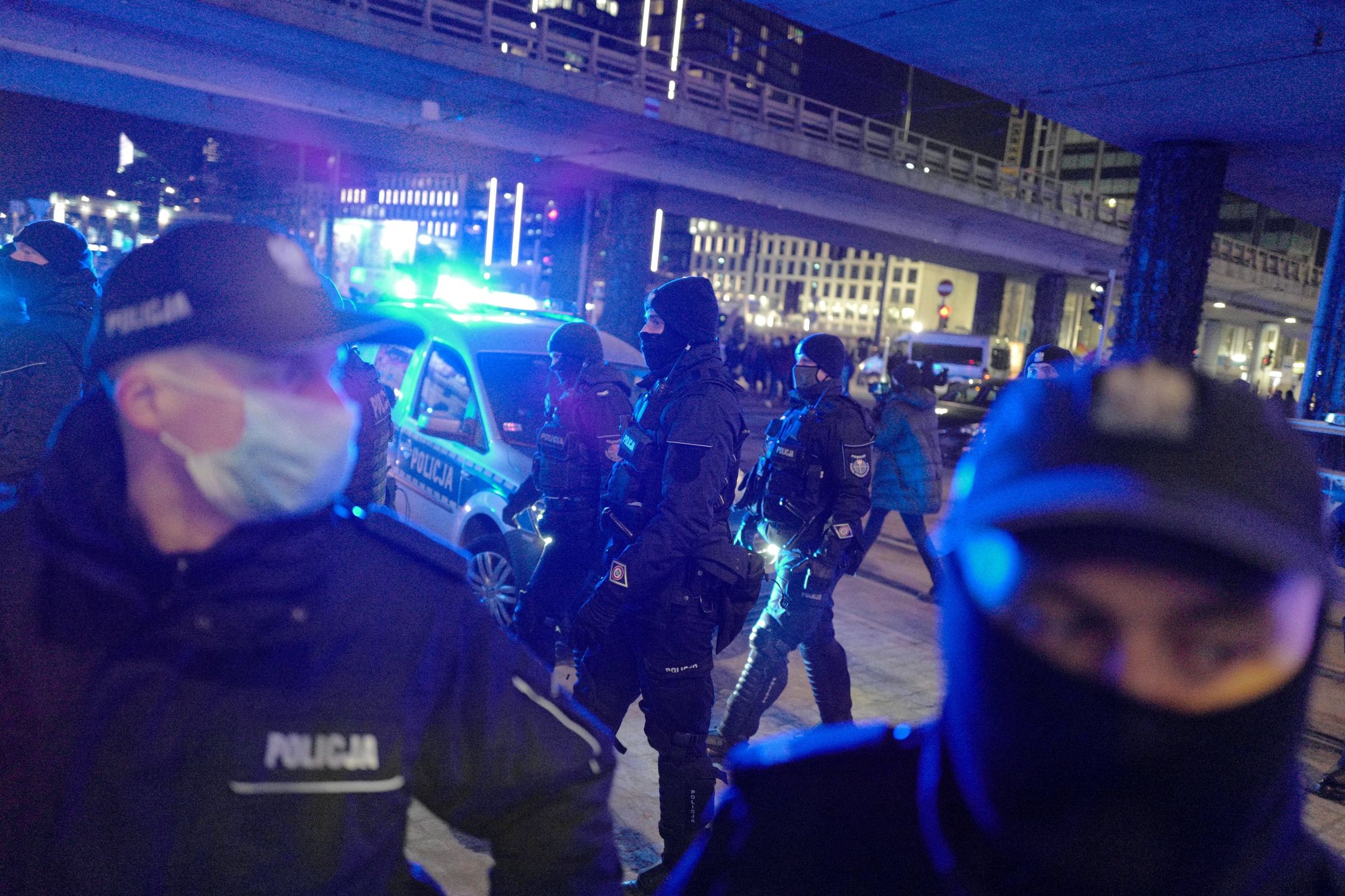 Warszawa. Protest na rondzie Czterdziestolatka