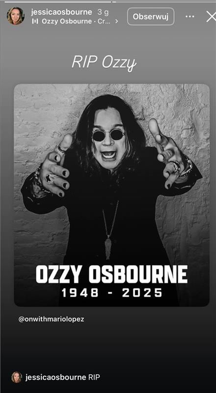 Tak Jessica Osbourne pożegnała ojca