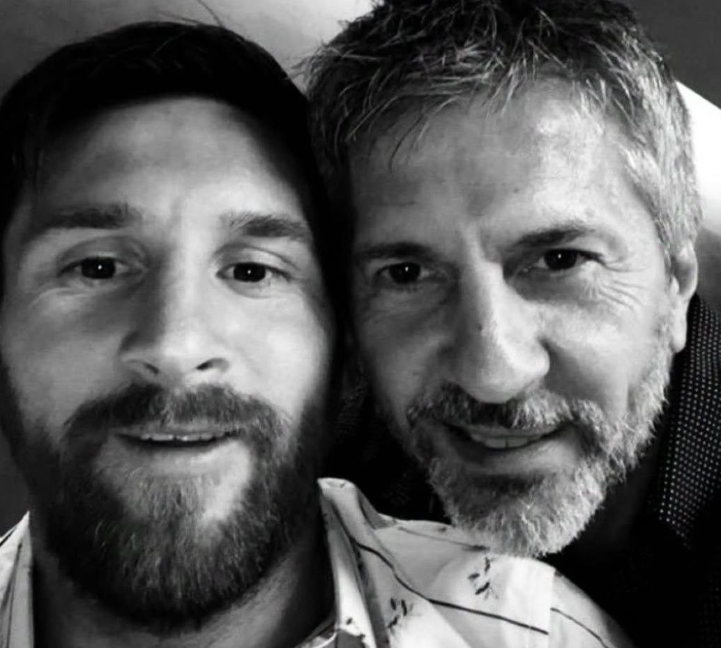 Leo Messi z tatą