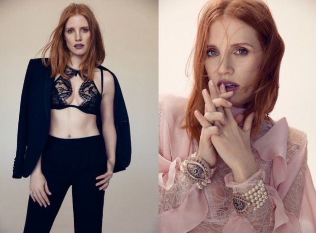 Jessica Chastain pozuje dla paryskiego "L'Officiel"