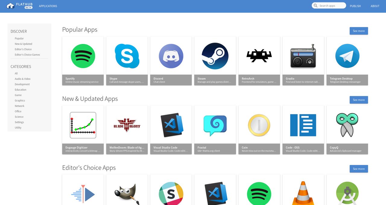 Katalog oprogramowania Flathub.org