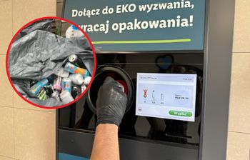 Spędził 3 godziny przy butelkomacie Lidla. Kwota robi wrażenie