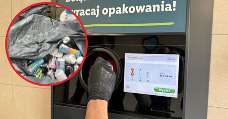 Spędził 3 godziny przy butelkomacie Lidla. Kwota robi wrażenie