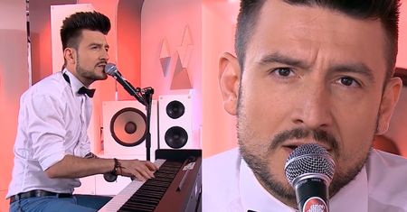 Michał Kwiatkowski śpiewa po francusku w TVN-ie