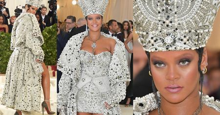 Rihanna przyszła na galę MET w... STROJU PAPIEŻA (ZDJĘCIA)