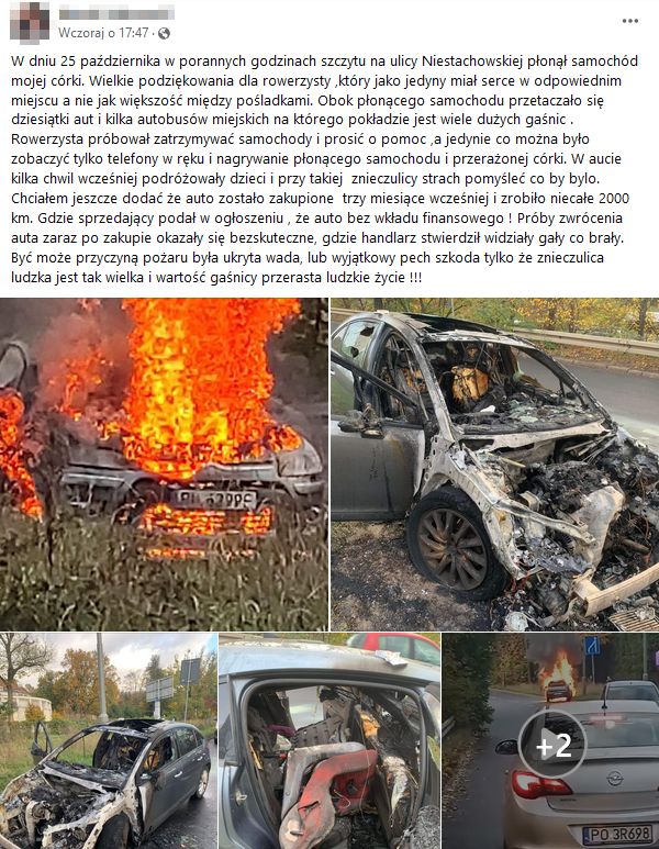 Całą sytuację opisał w sieci ojciec kierującej