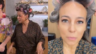 Anna Mucha przywitała widzów w "Dzień Dobry TVN" w WAŁKACH i SZLAFROKU. Ikona? (FOTO)