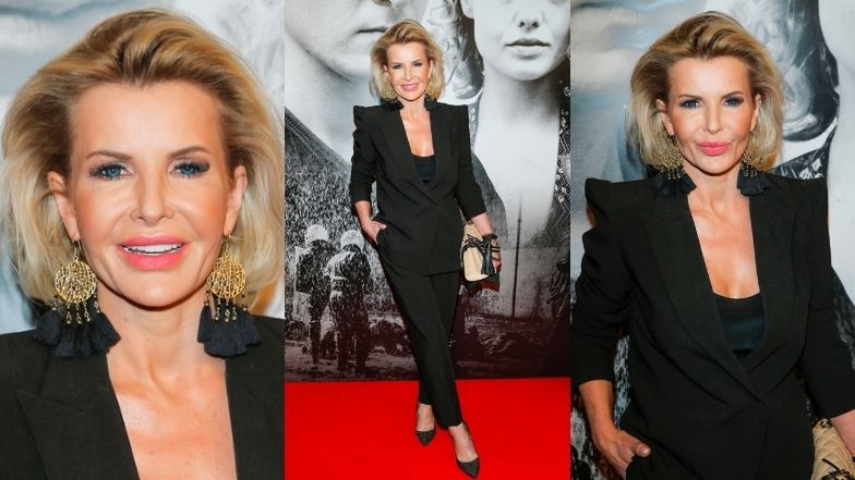 Joanna Racewicz pozuje na premierze filmu "Mój dług"
