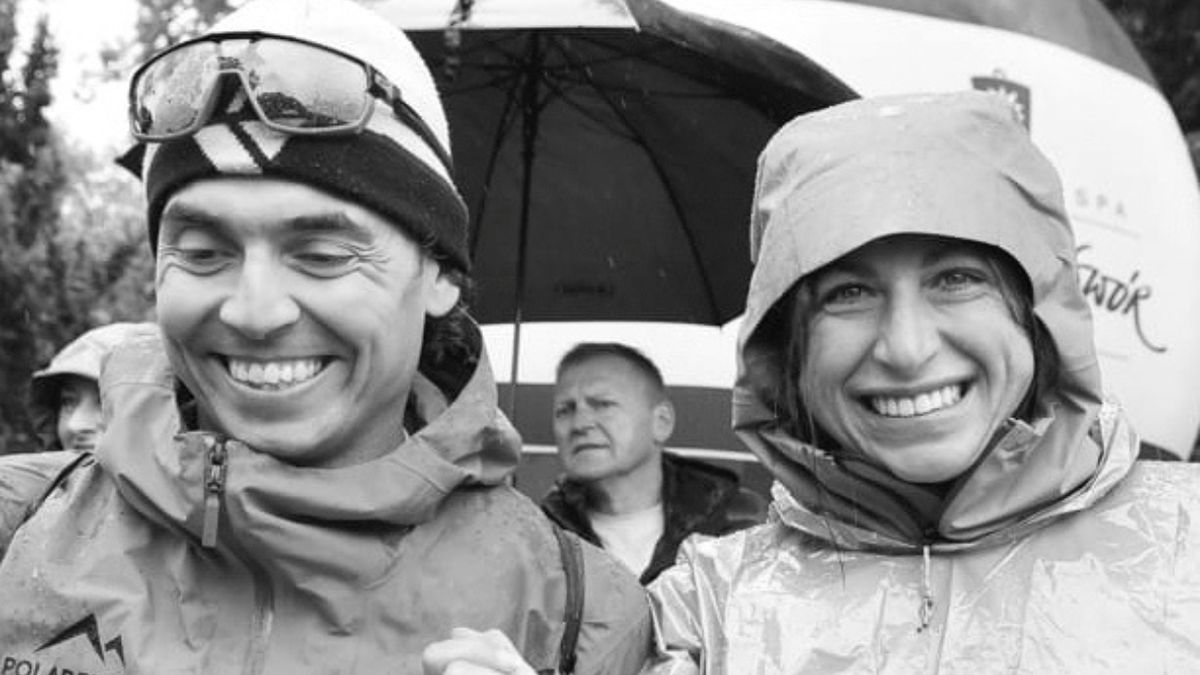 Kacper Tekieli z żoną Justyną Kowalczyk-Tekieli