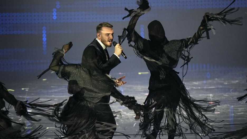TemporaryOchman from Poland singing 'River' performs during the second semi final at the Eurovision Song Contest in Turin, Italy, Thursday, May 12, 2022. (AP Photo/Luca Bruno)AP
