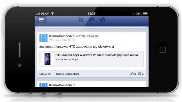 Jak sprawić, aby Facebook 5.0 dla iOS-a reagował na autorotację? 1