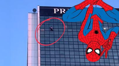 Spiderman w Warszawie? Mężczyzna wszedł na 140-metrowy wieżowiec