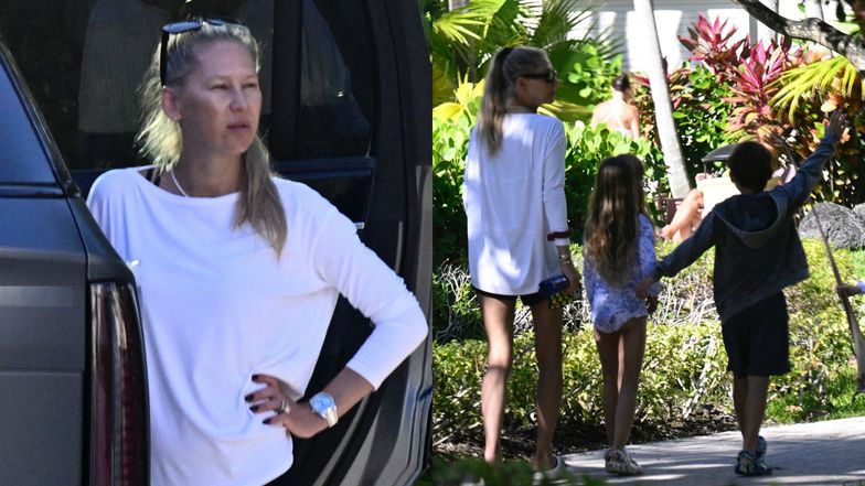 Anna Kournikova zabrała dzieciaki do parku wodnego