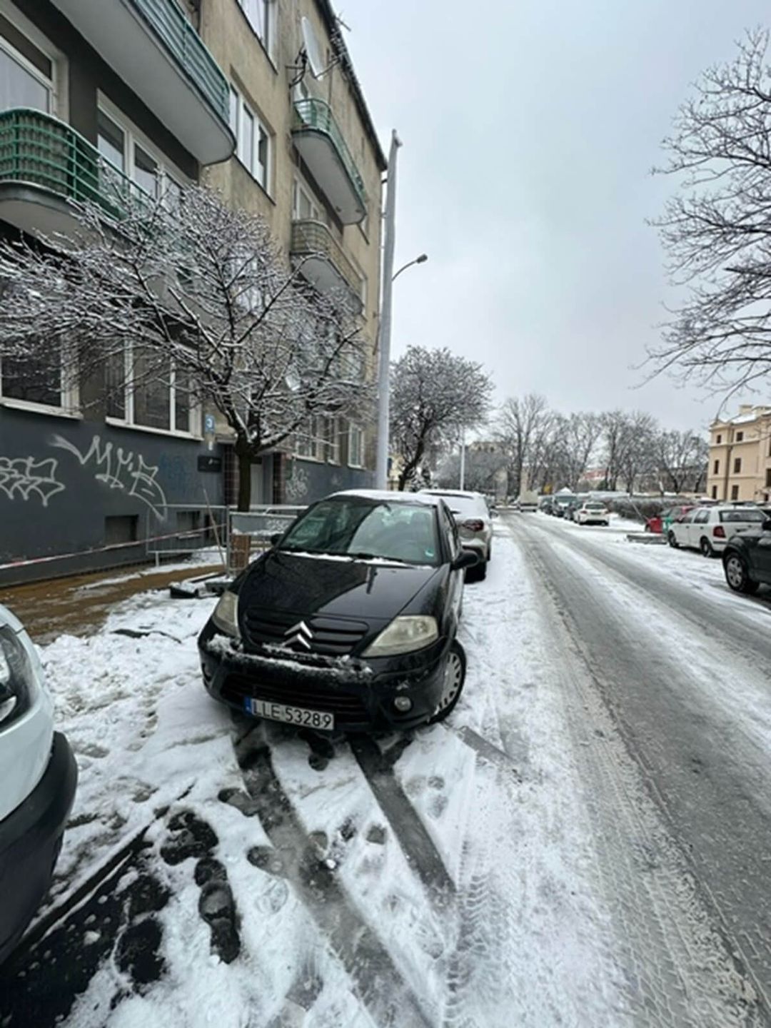 Samowolka parkingowa wzdłuż ul. Jasnej
