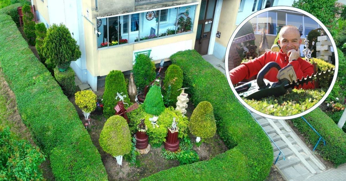 Ogródek pana Pawła robi wrażenie na mieszkańcach okolicy i przechodniach