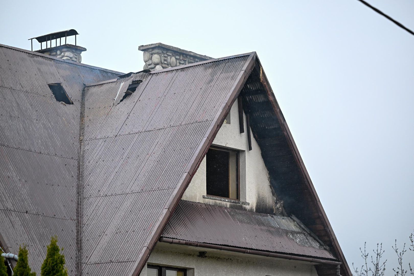 Pożar domu na Cyrhli w Zakopanem.