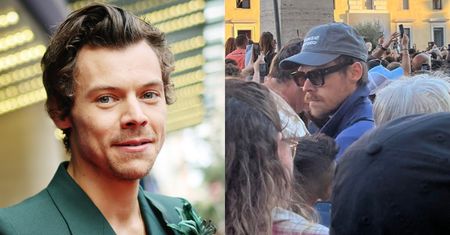 Wmieszany w tłum wiernych Harry Styles w czapce z napisem "techno is my boyfriend" obserwował w Watykanie wybór nowego papieża