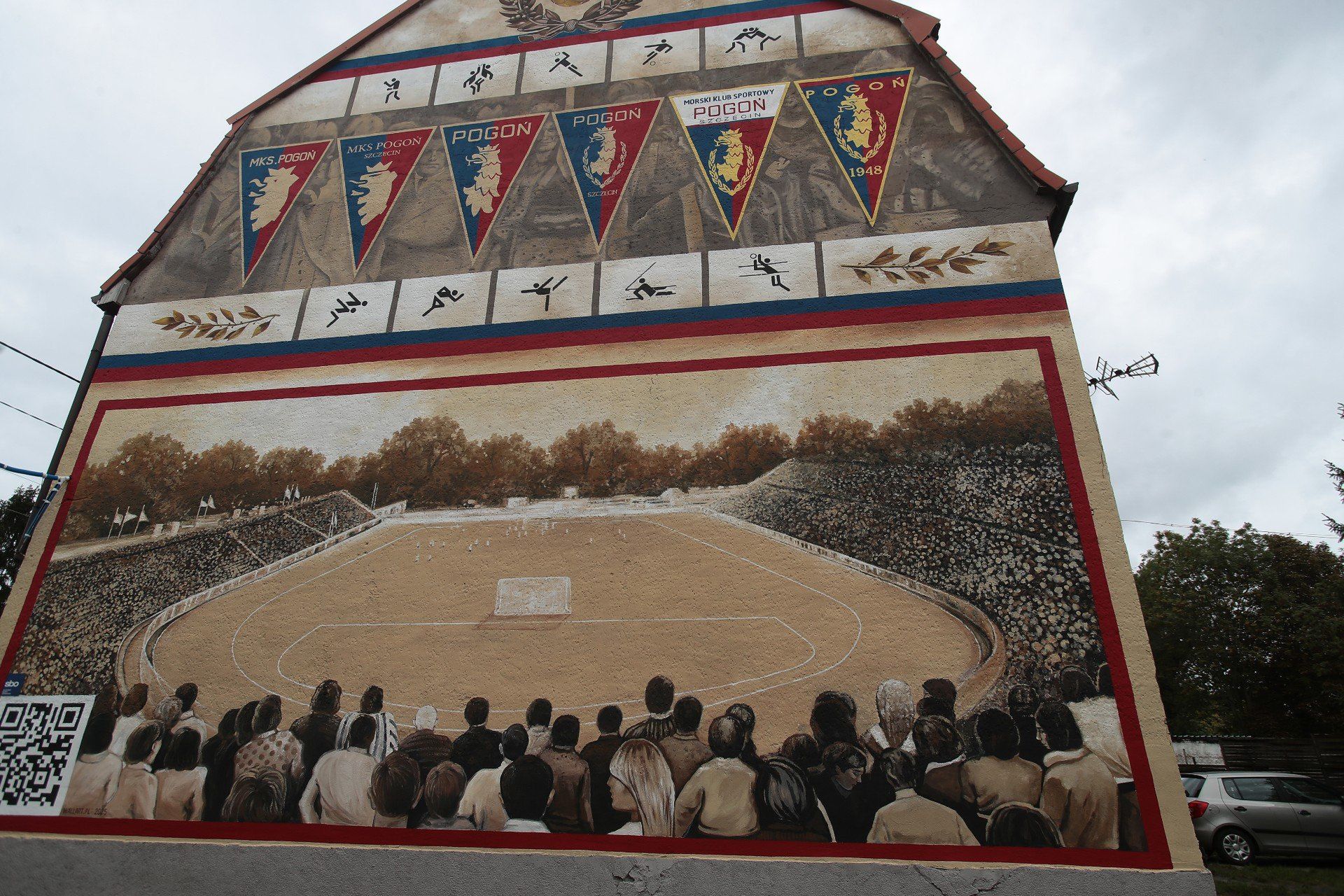 Nowy Mural Pogoni Szczecin w Dąbiu
