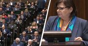 Leszczyna przemawiała. Nagle krzyki ze strony PiS