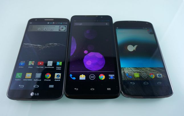Porównanie ekranów LG G2, Insignia 5X i Nexus 4