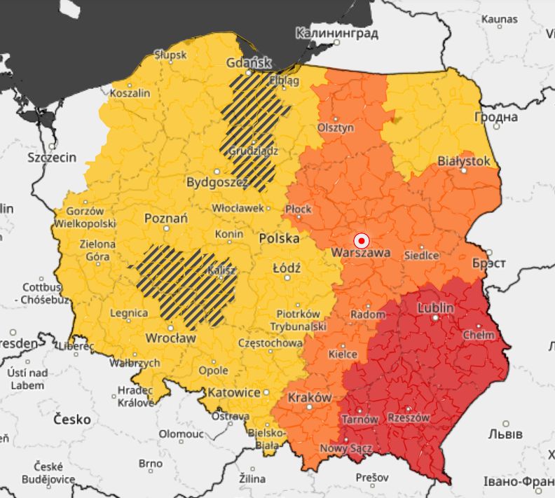 Ostrzeżenia przed burzą