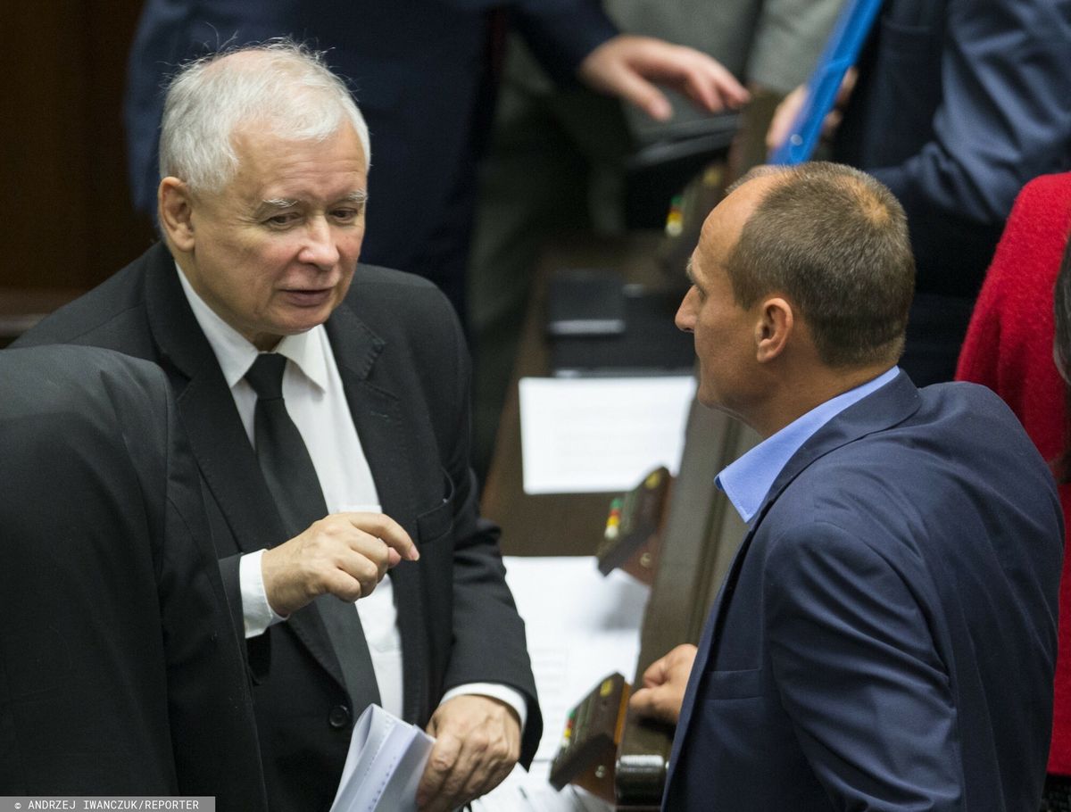 Jarosław Kaczyński i Paweł Kukiz w Sejmie