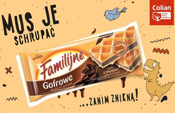 Hasło „Mus je schrupać... zanim znikną!" promuje wafle Familijne