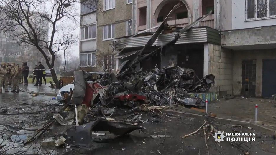 Miejsce katastrofy ukraińskiego śmigłowca