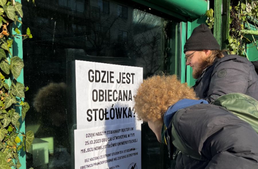 Studenci Uniwersytetu Warszawskiego protestują