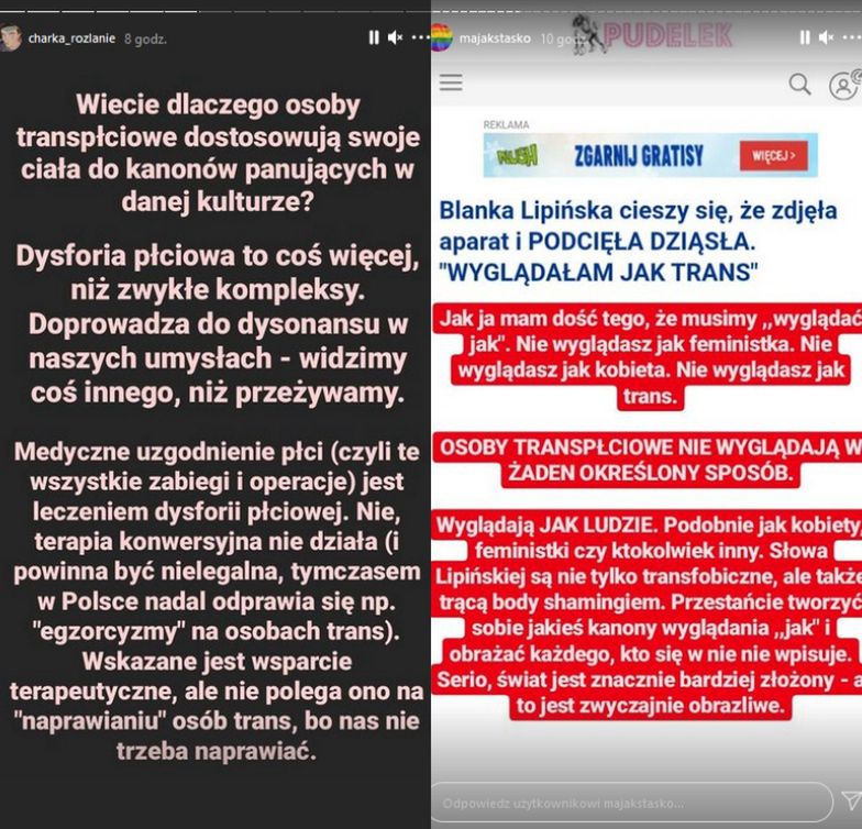 Aktywista gani Blankę Lipińską