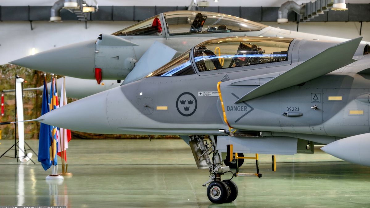 Dwa myśliwce państw Europy, Eurofighter Typhoon FGR4 i SAAB JAS 