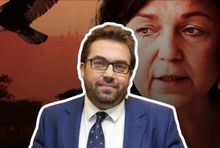 Bartosz Węglarczyk i grafika z tekstu Onetu o Joannie Kos-Krauze