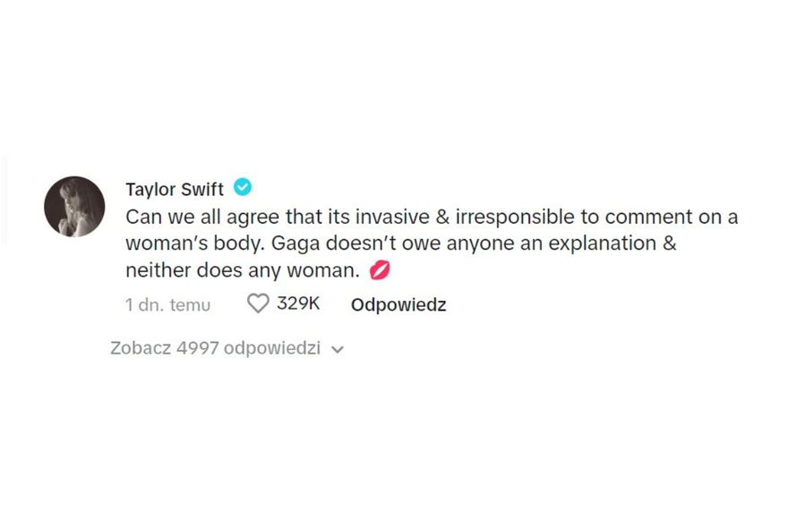 Taylor Swift wspiera Lady Gagę