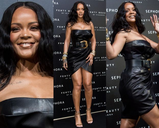 Dorodna Rihanna w ciasnej sukience za 12 tysięcy