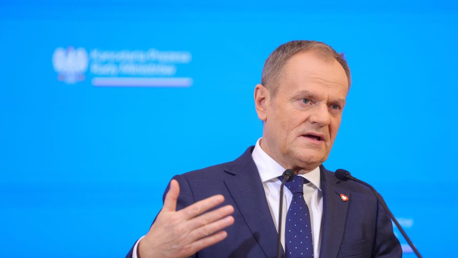 Warszawa, 30.01.2024. Premier Donald Tusk podczas konferencji prasowej po posiedzeniu rządu, 30 bm. w KPRM w Warszawie. (mr) PAP/Rafał Guz