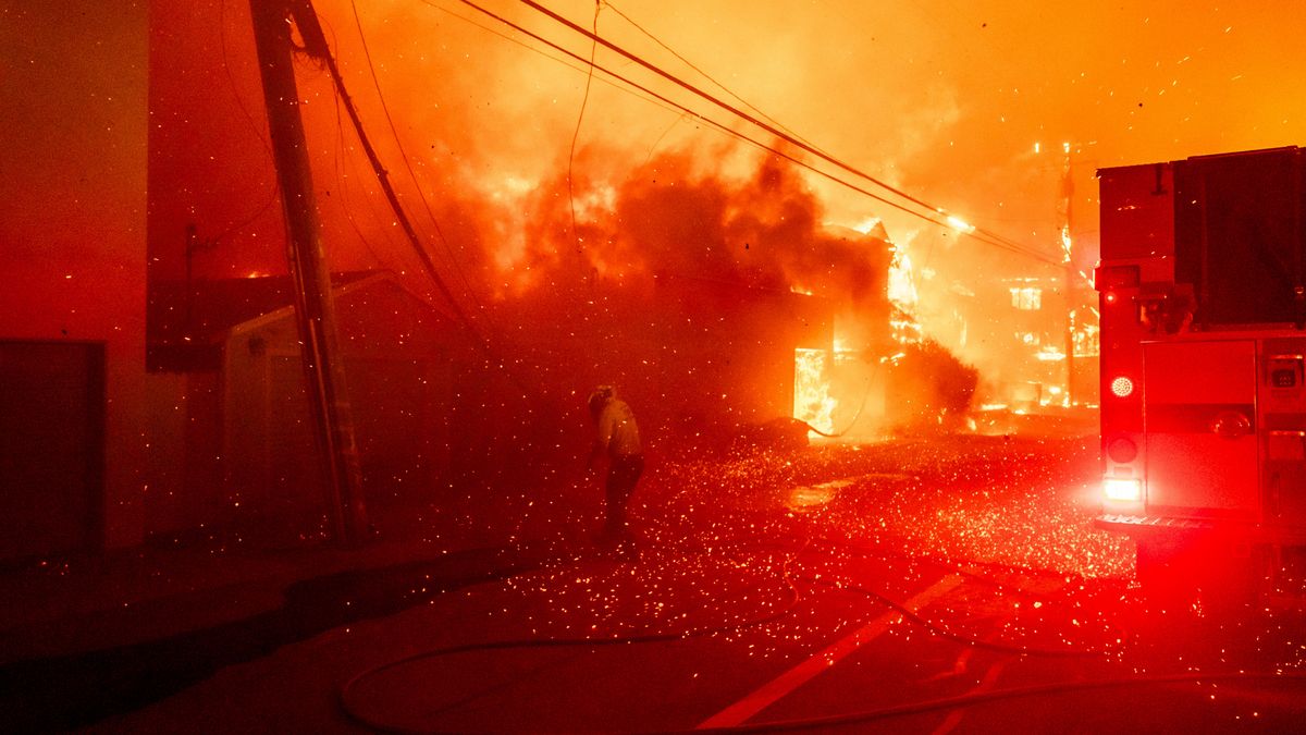 Pożar w Kalifornii. Zdjęcie z 7 stycznia 2024