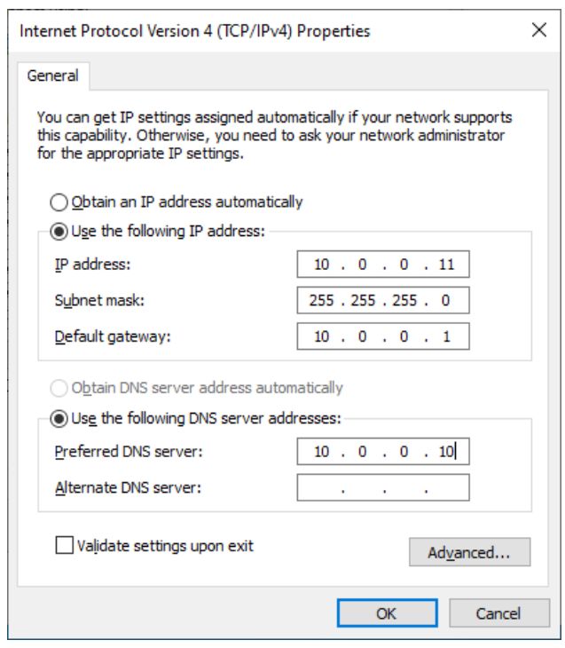 Internet Protocol Version 4 - ustawienia.