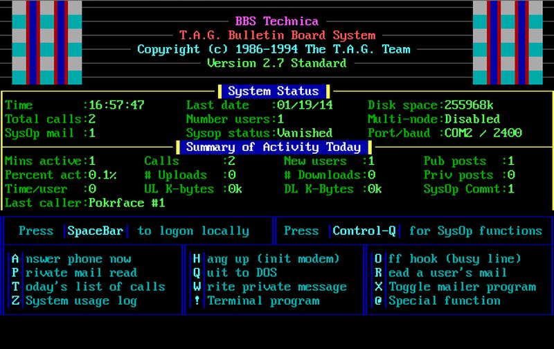 Tak wyglądał BBS - usługa poprzedzająca współczesne serwisy internetowe