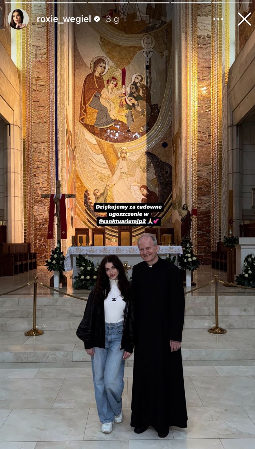 Roksana Węgiel w Sanktuarium św. Jana Pawła II