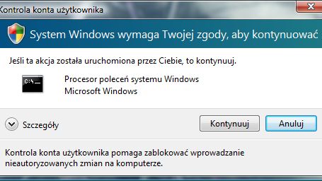 Wyłączenie kontroli konta użytkownika ? czyli denerwujące UAC 1