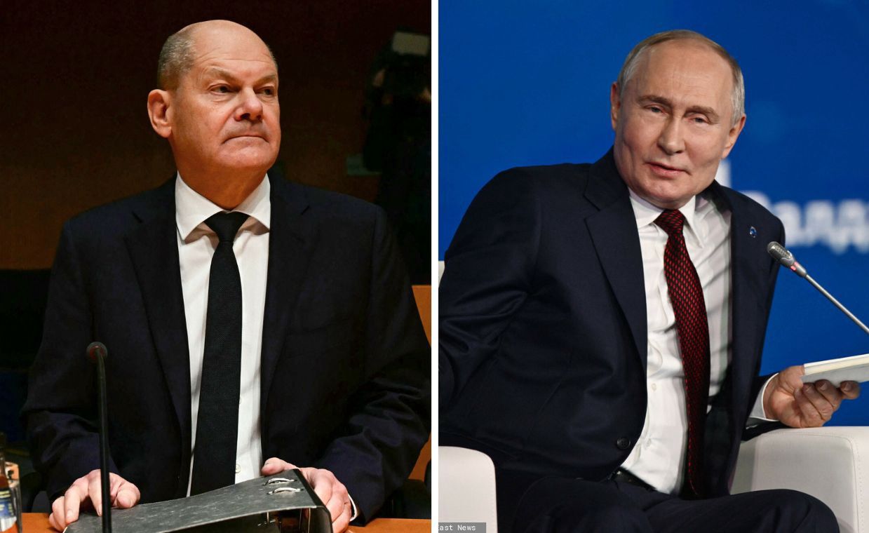 Olaf Scholz, Władimir Putin