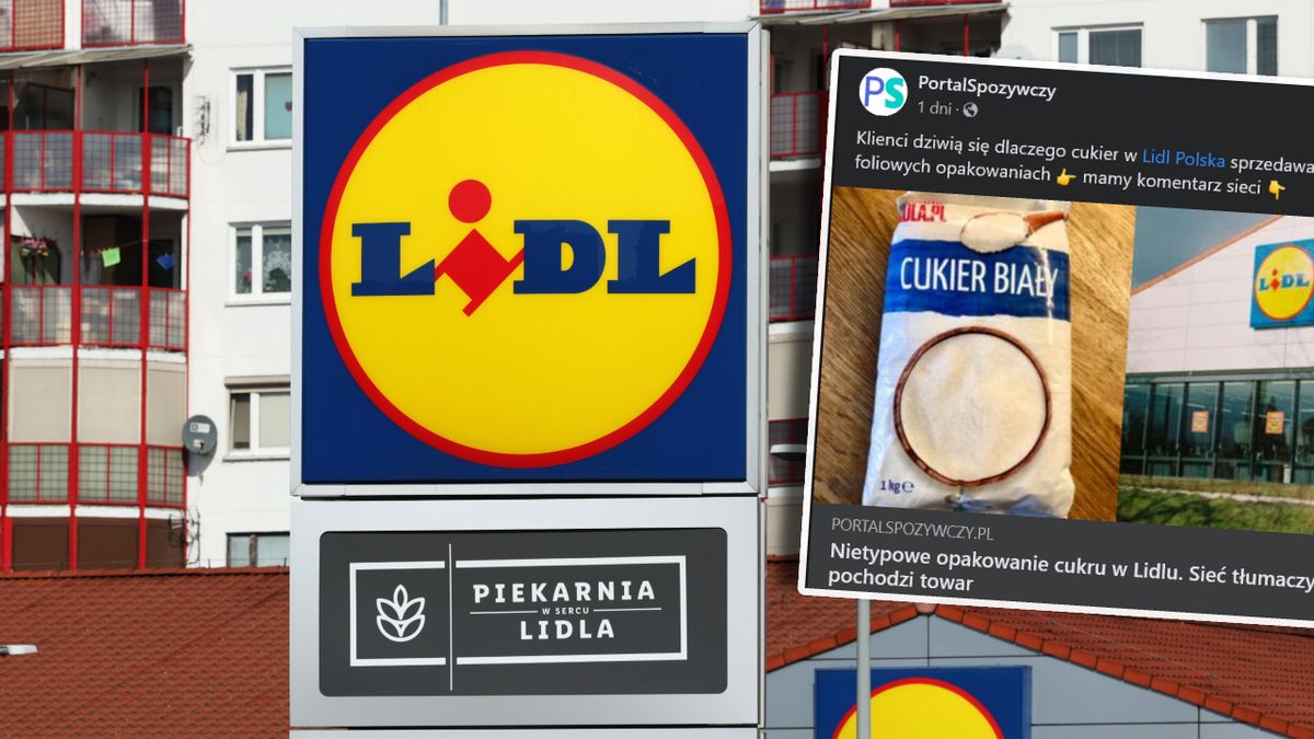 W sklepach Lidl pojawił się cukier w foliowych opakowaniach. Sieć wyjaśnia, że to "produkt spoza UE"