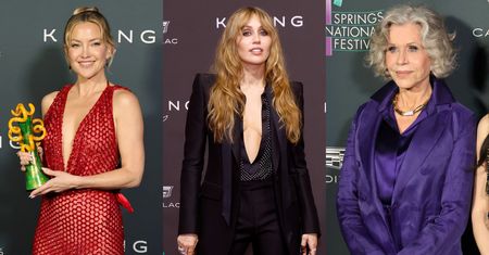 Gwiazdy prezentują eleganckie kreacje na festiwalu filmowym w Palm Springs: Miley Cyrus, Jane Fonda, Kate Hudson (ZDJĘCIA)