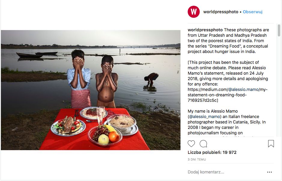 Wyróżniony na World Press Photo fotograf kazał ”marzyć o jedzeniu” głodującym dzieciom 3