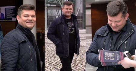 Uśmiechnięty Zenek Martyniuk rozdaje autografy w TVP