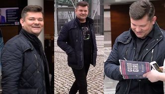 Uśmiechnięty Zenek Martyniuk rozdaje autografy w TVP